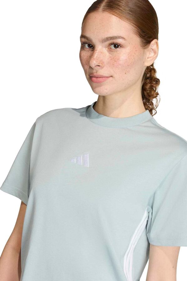 Adidas Camiseta casual 3 bandas Essentials verde