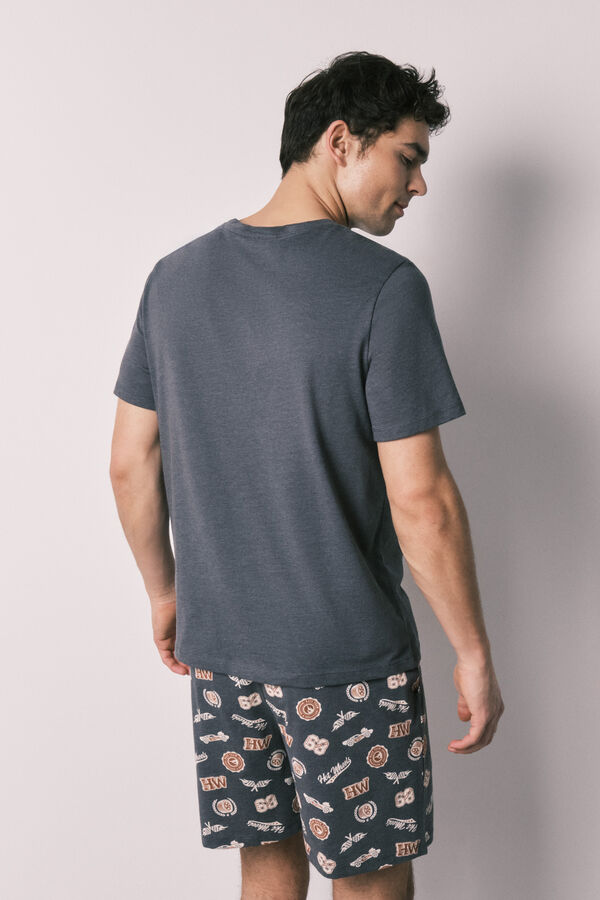 Women'secret Hotwheels cotton short men's pyjamas grey