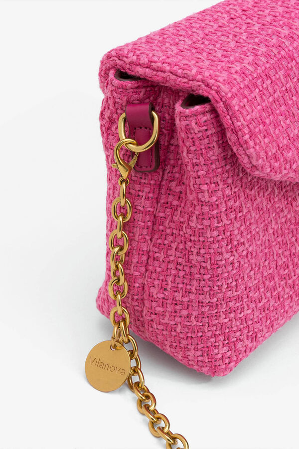 Womensecret Tweed crossbody bag pink