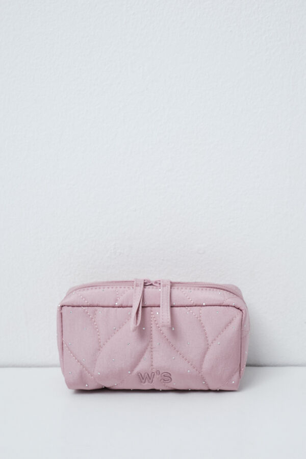Women'secret Trousse de toilette portefeuille petite matelass&eacute;e rose rose