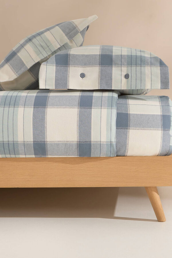 Womensecret Bettbezug aus Baumwollflanell. Bett 150-160 cm. Naturweiß