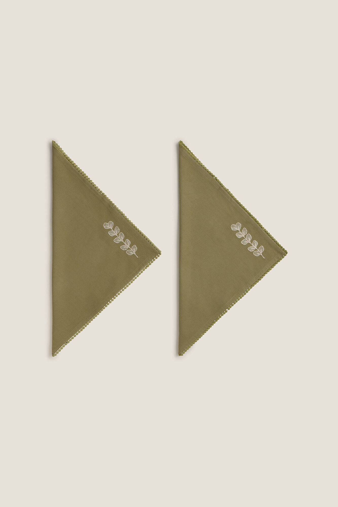 Textura Set de dos servilletas bordado