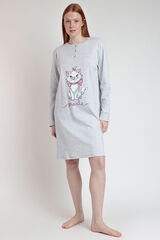 Admas Camis&oacute;n manga larga gato Marie Disney gris