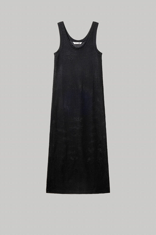 Gisela Vestido largo crochet negro negro