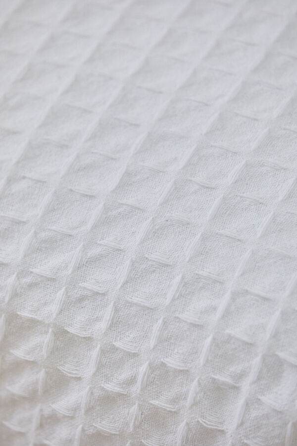 Womensecret Tagesdecke aus Baumwolle Wabenmuster Weiß Panal Weiß