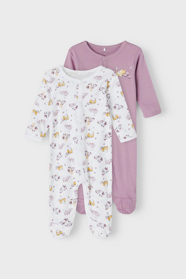Womensecret Pack of two baby sleepsuits rózsaszín