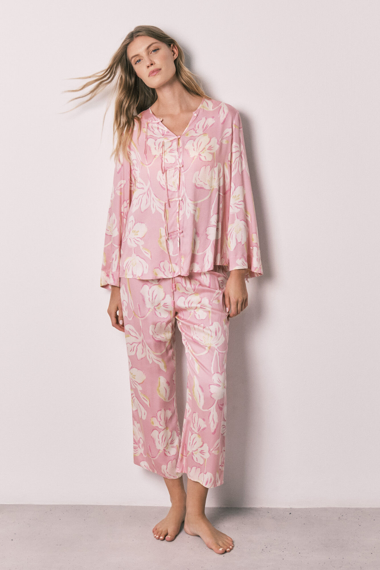 Women'secret Oriental-style satin long pyjamas