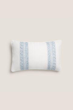 Womensecret Capa travesseiro algodão bordada 30 x 50 cm. azul
