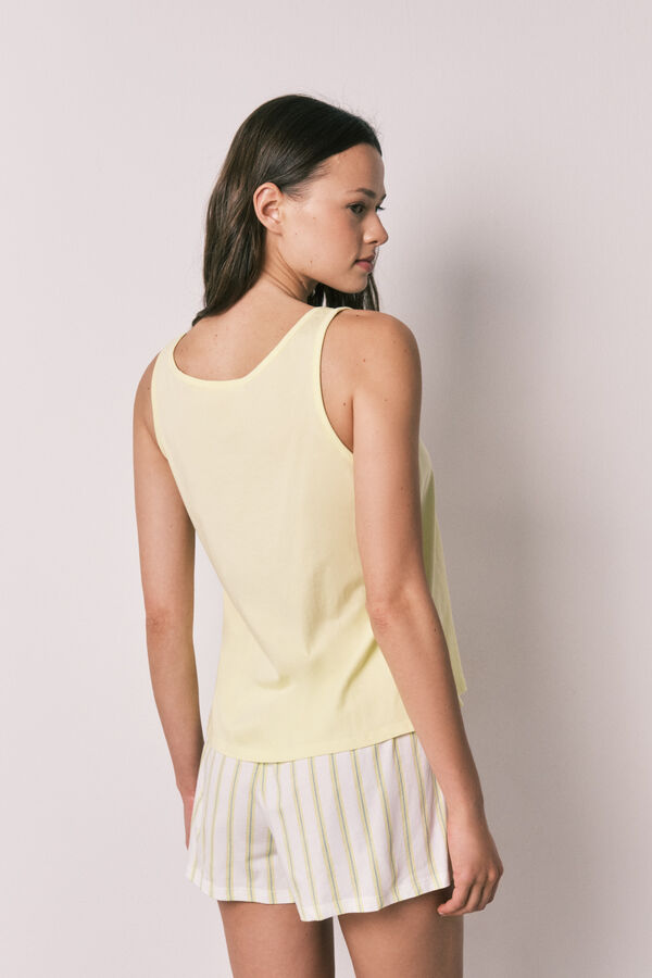 Women'secret Yellow Stitch short pyjamas green