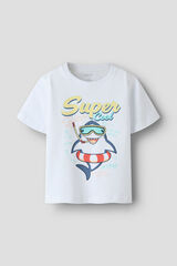 Name it Boys' 3D short sleeve T-shirt white