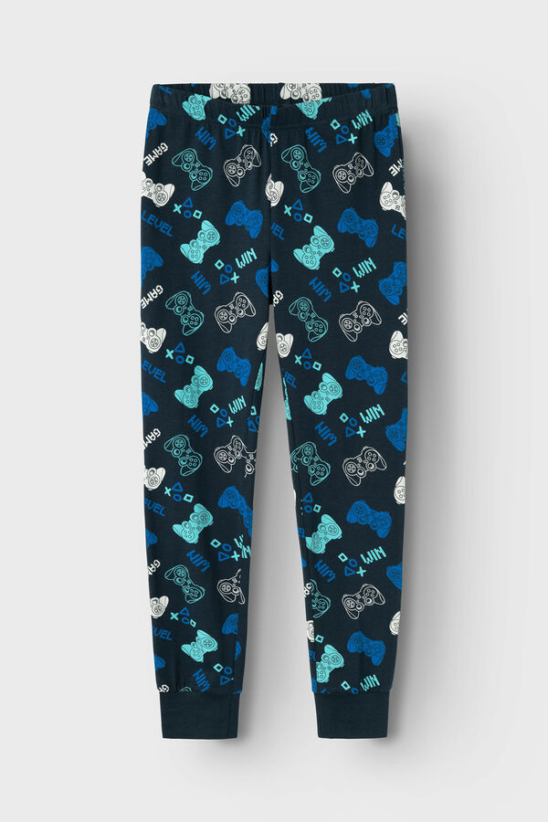 Womensecret Boys' pyjamas with video game motif kék