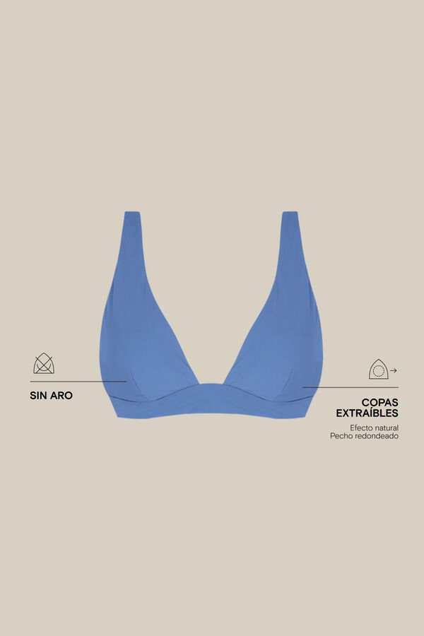 Womensecret Bikini gornji deo američkog izraza plave boje Plava
