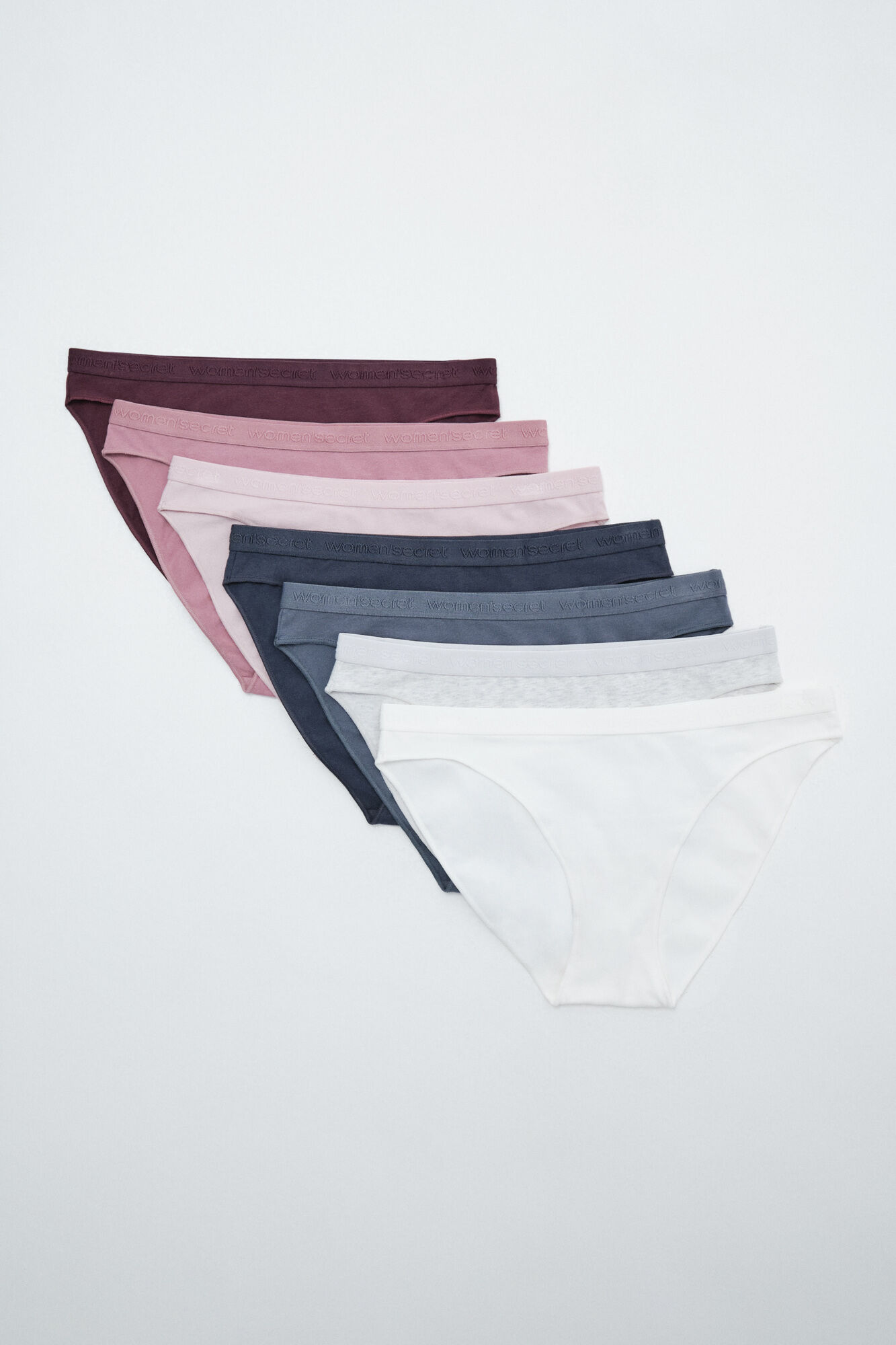 Women'secret Plain cotton 7-pack classic panties logo