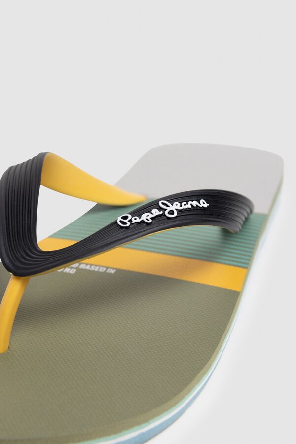 Pepe Jeans Multicoloured striped sandals beige