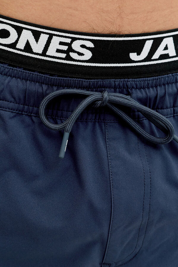 Jack & Jones Double waistband boxer style swimwear blue