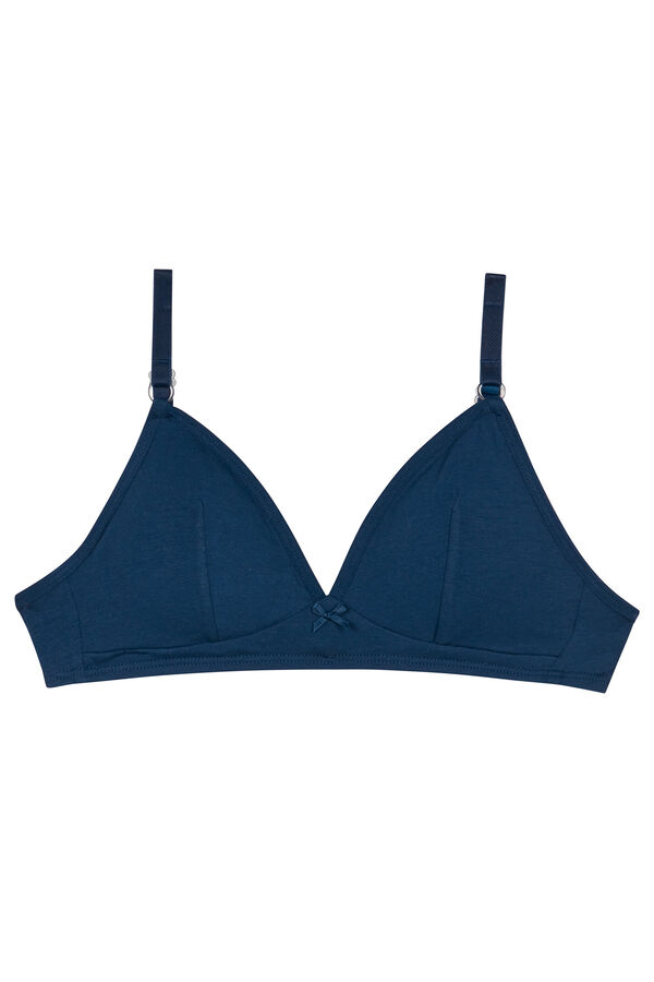 DIM Non-wired bra with removable cups, hypoallergenic, dermatologically tested  bleu