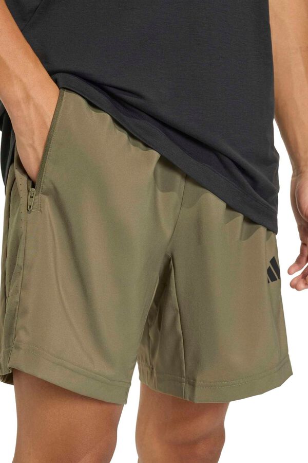 Adidas Pantal&oacute;n corto t&eacute;cnico logo marr&oacute;n