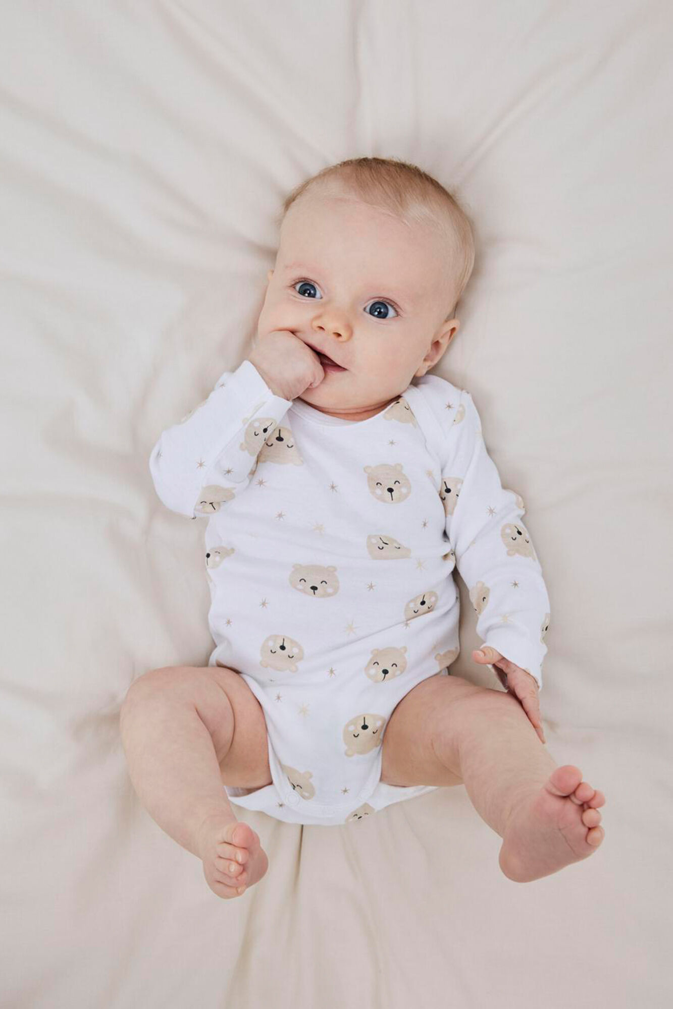 Name it Set mit 3 neutralen Baby-B&auml;ren-Bodys