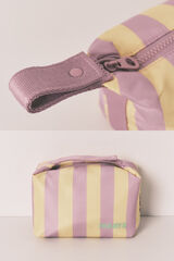HI&BYE Lilac medium striped vanity case pink