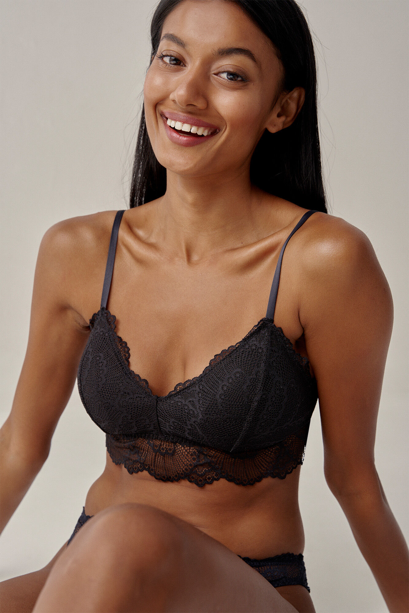 Black Limba Sujetador triangular Maze - Teal