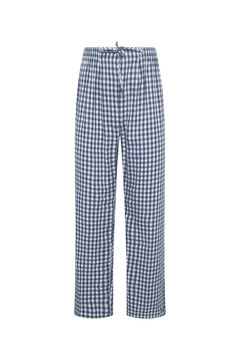 Womensecret Calças pijama compridas xadrez azul