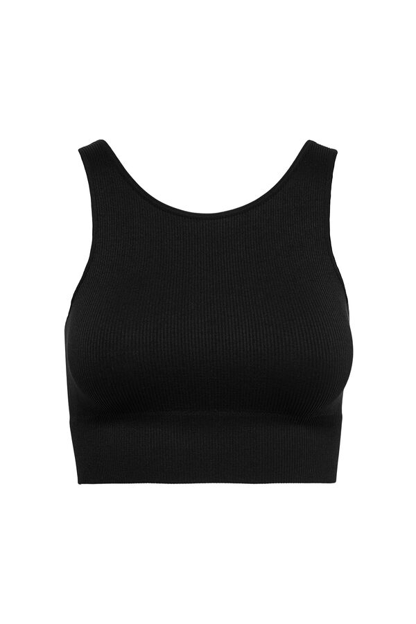 Only Play Nahtloses Crop-Top Blau