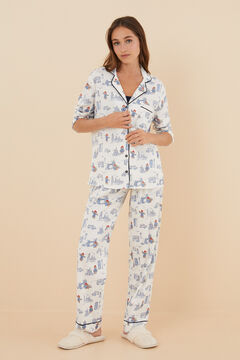 Womensecret Classic 100% cotton Paddington pyjamas white
