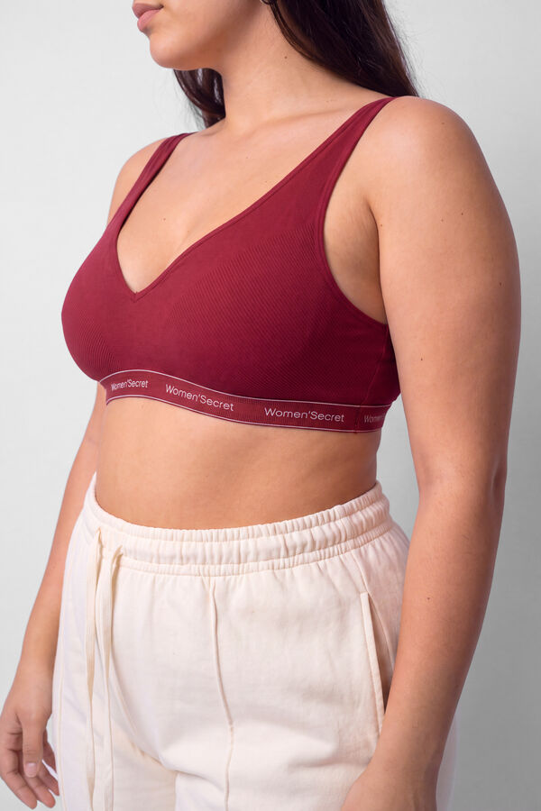 Women'secret Red microfibre halterneck bra FANTASTIC printed
