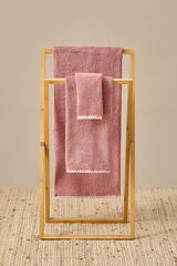 Textura Toalla ba&ntilde;o pespunte decorativo rosa