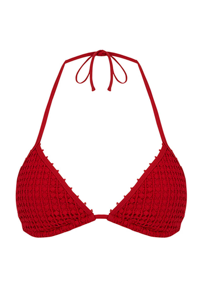 Womensecret Red crochet triangle bikini top red