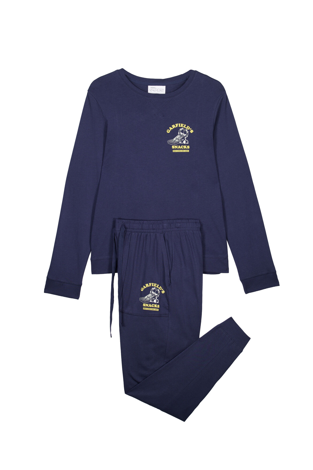 Women'secret Pijama largo algod&oacute;n azul Garfield
