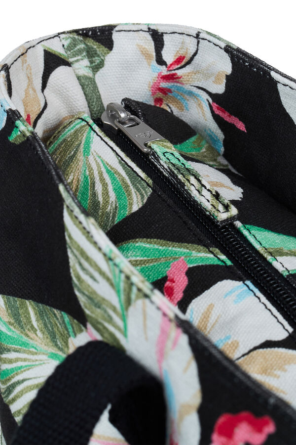 Roxy Bolsa playa rafia estampado gris