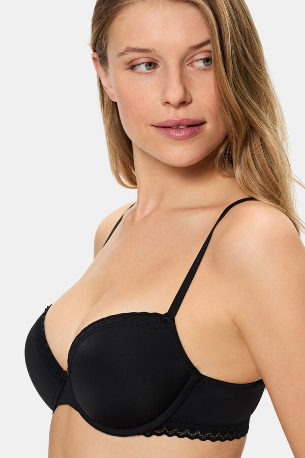 DIM Suti&atilde; com aro em microfibra macia  preto