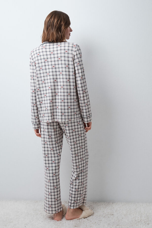 Women'secret Plaid classic pyjamas with bows printed