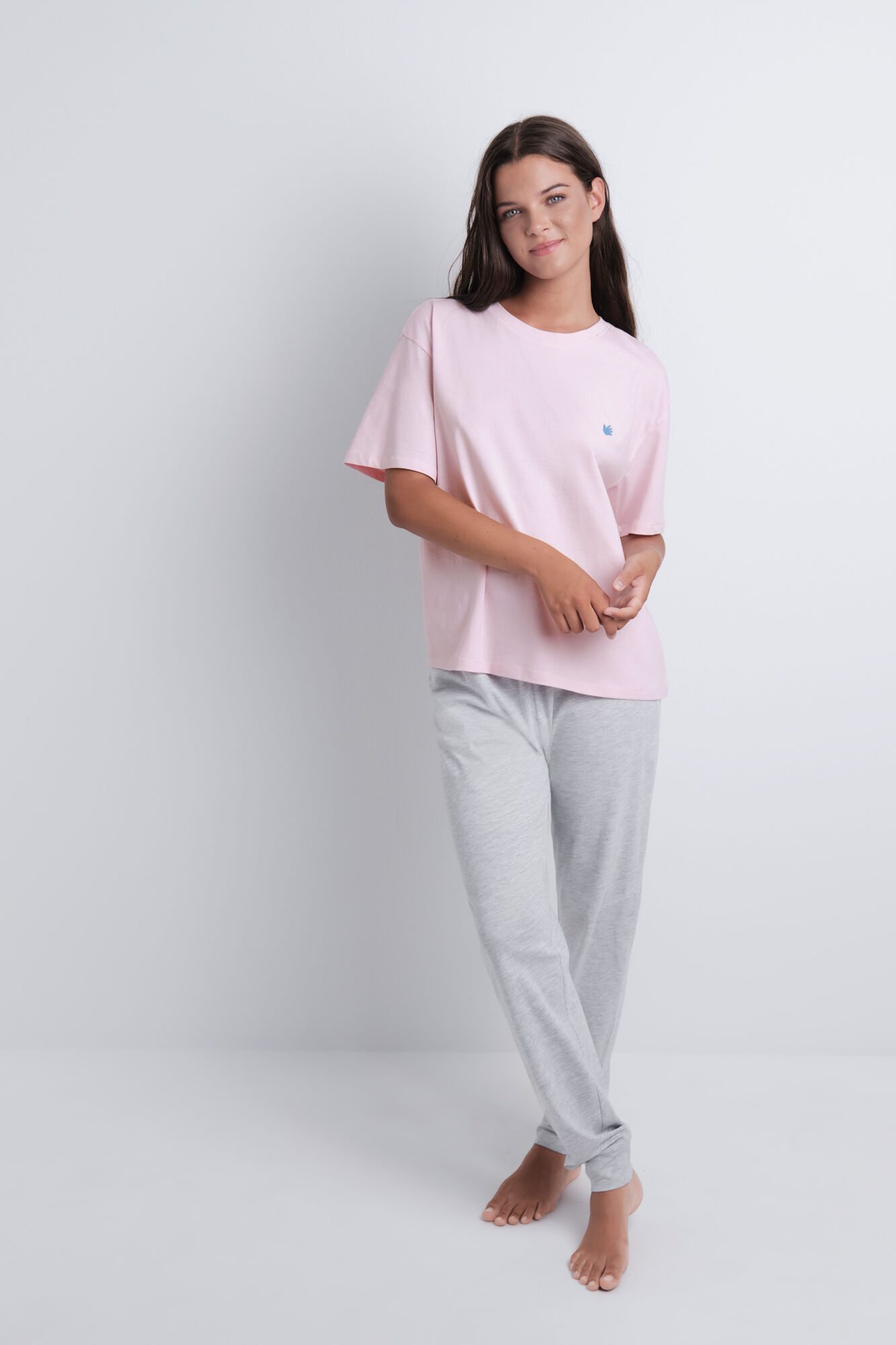 HI&BYE Pink print cotton pyjamas