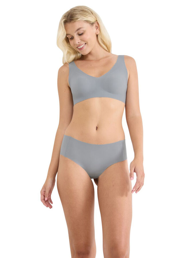 Sloggi Culotte classique en microfibre sans coutures gris