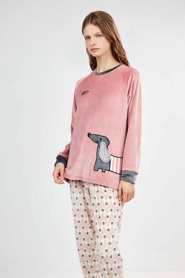 Gisela Fleece pyjamas pink