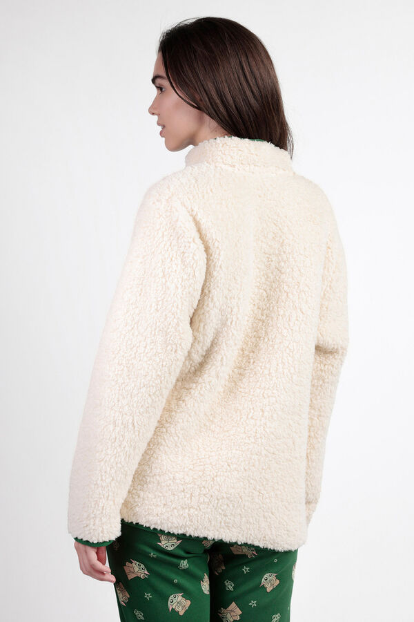 Admas Women's baby Yoda Mandalorian short shearling robe barna