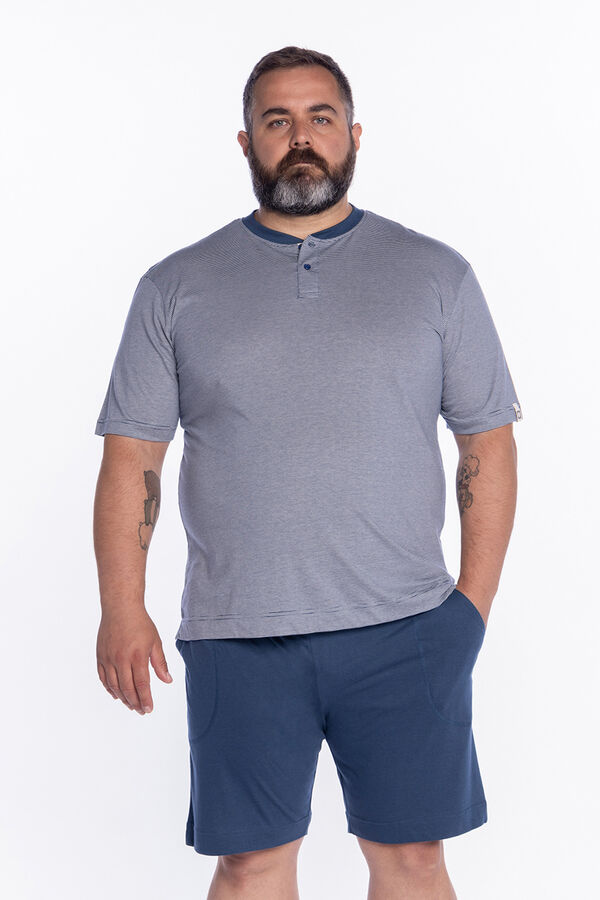 Punto Blanco Pijama corto de bamb&uacute;, Bionix azul