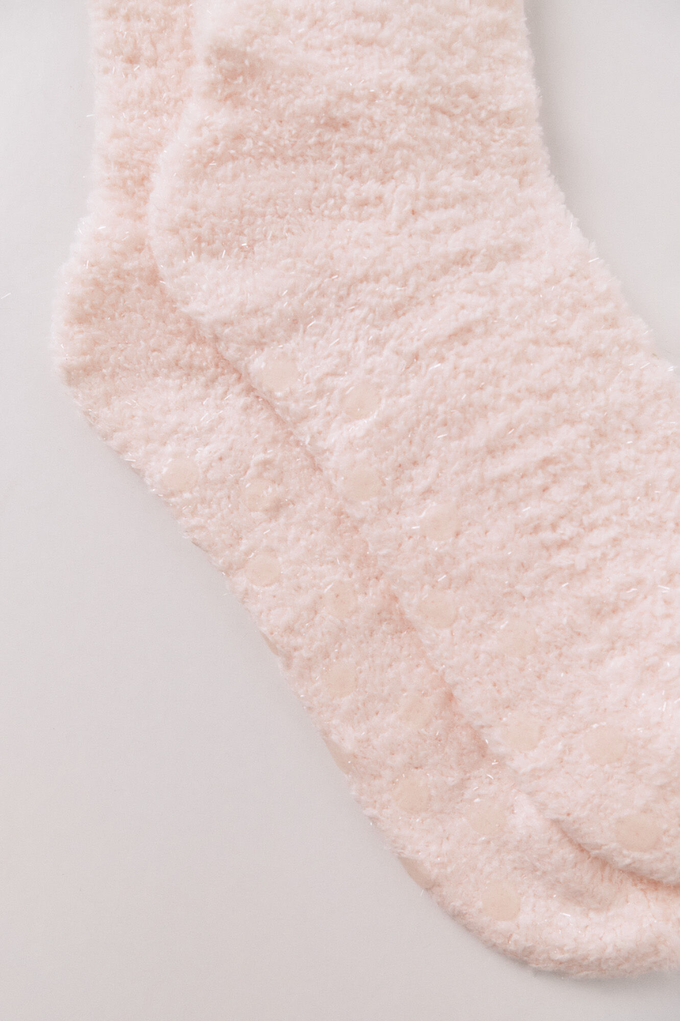 Women'secret Long pink lurex fur socks
