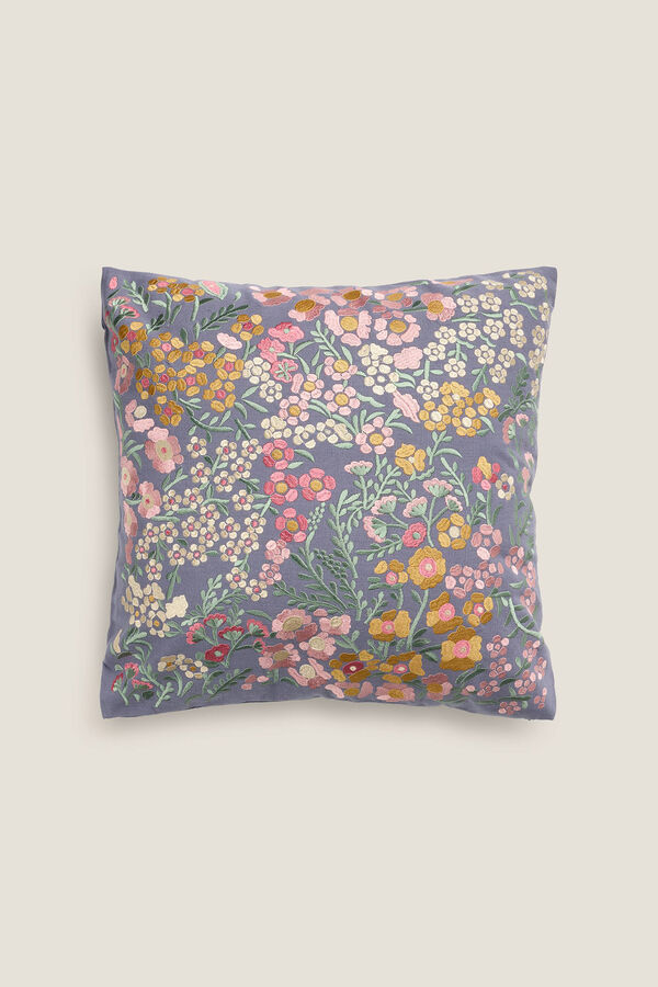 Womensecret Floral embroidery cushion cover 45 x 45 cm. gris