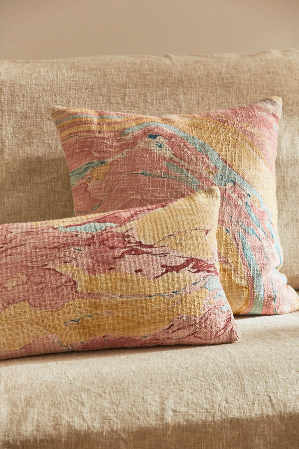 Womensecret Marmo pink marbled cushion cover rose