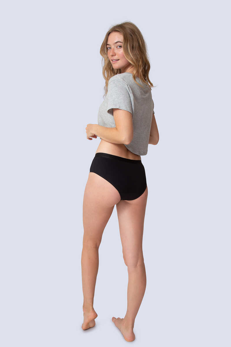 Womensecret Classic period panty for teens - Medium absorption black