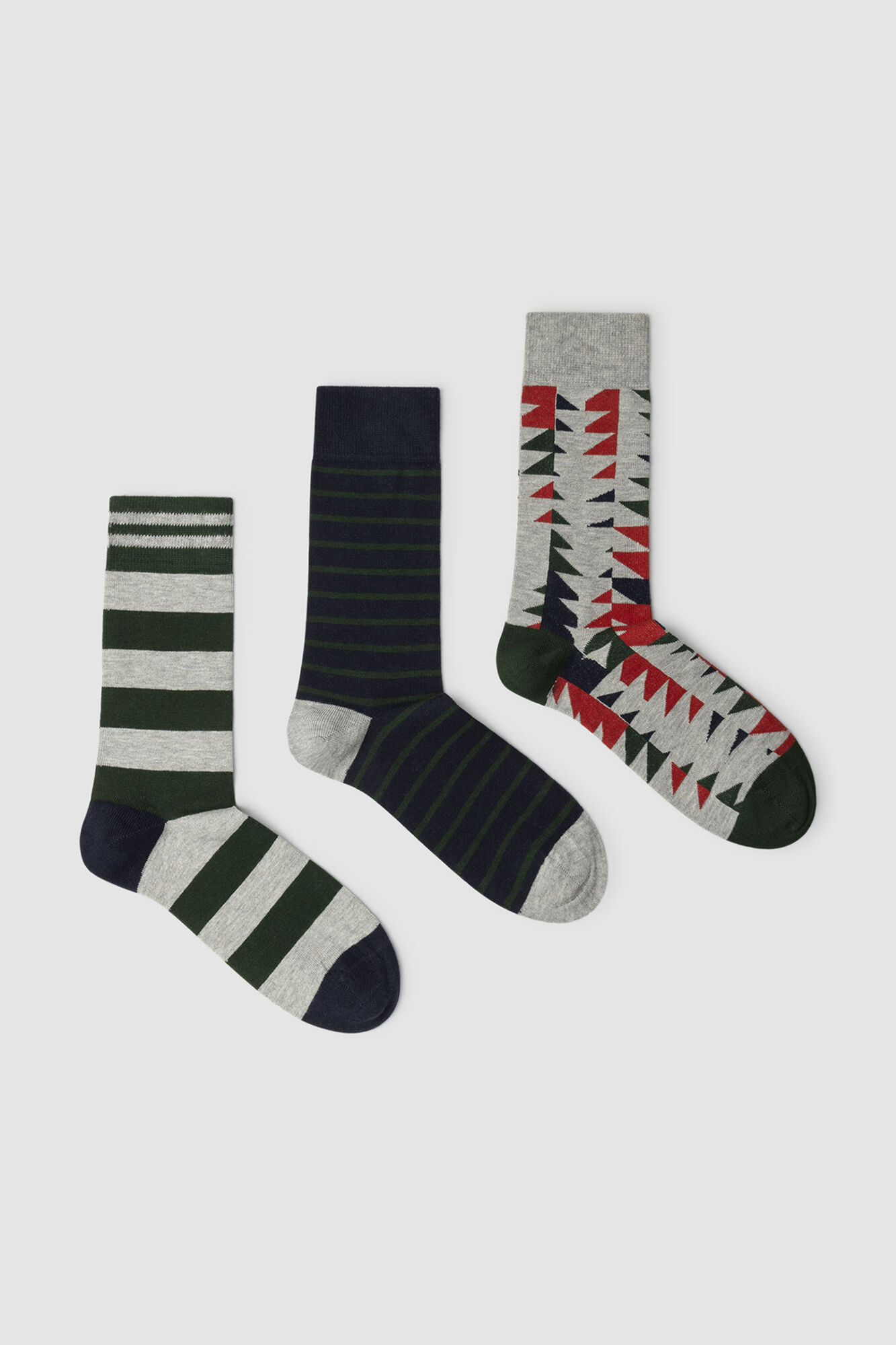 Pepe Jeans Pack de 3 calcetines rayas Navidad