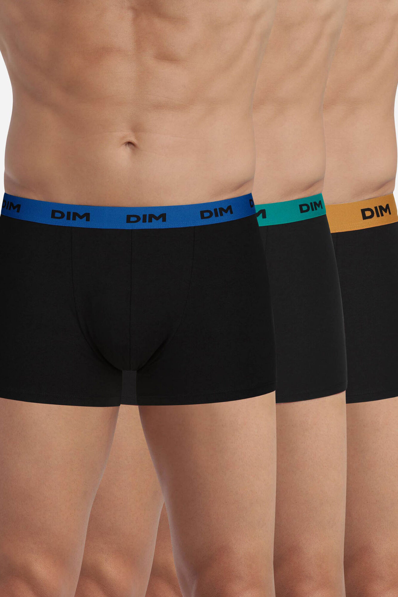DIM Pack 3 b&oacute;xers cintura estampada