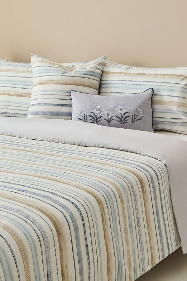 Textura Funda N&oacute;rdica Rayas Acuarela azul