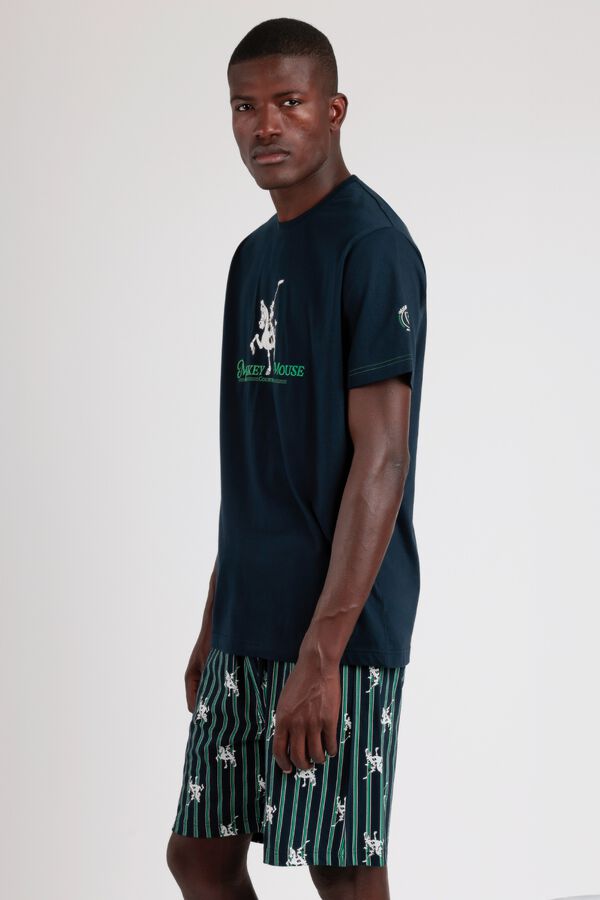 Admas Pijama corto Polo Mickey Mouse rayas azul