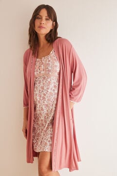 Womensecret - Robe de chambre « maternity » rose maille douce rose