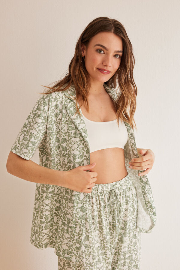 Womensecret Classic Snoopy pyjamas in 100% cotton green