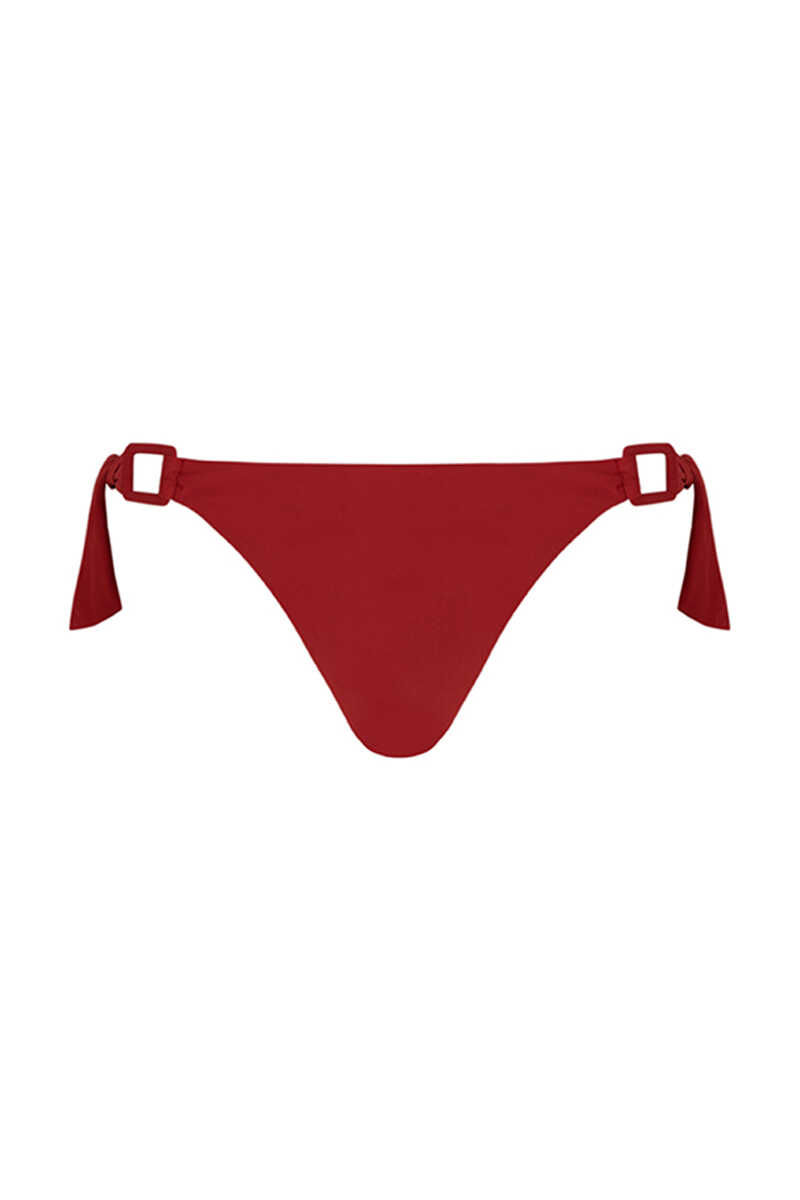 Womensecret Red ring side-tie Brazilian bikini bottoms red